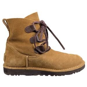 UGG Women’s Elvi Brown Suede Lace Up Ankle Boots Size US 7
